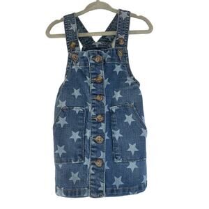 WONDER NATION Girl’s Denim Star Jumper Dress / Size: 12 Months